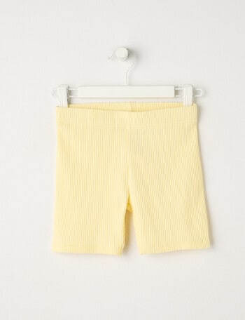 Mac & Ellie Rib Bike Short, Lemon product photo