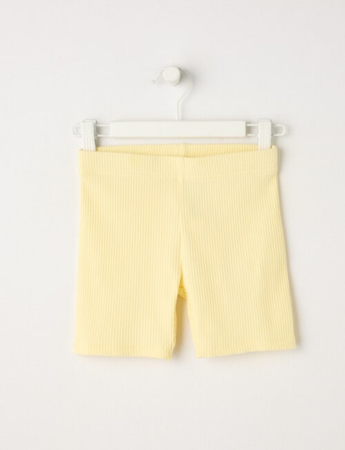 Mac & Ellie Rib Bike Short, Lemon product photo