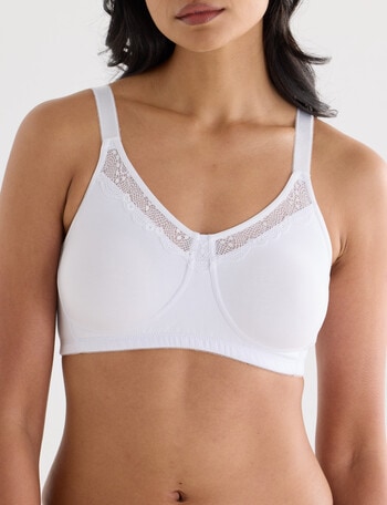Lyric Lucy Wirefree Bra, White, B-DD product photo