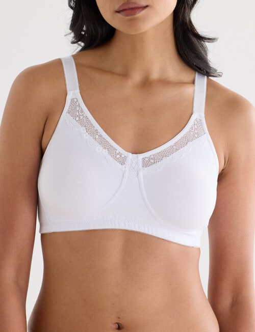 Lyric Lucy Wirefree Bra, White, B-DD product photo