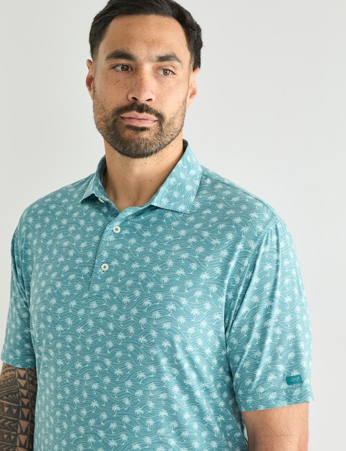 Greg Norman Short Sleeve Polo, Palm Green product photo