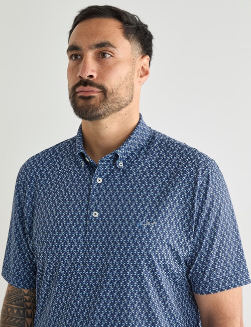 Greg Norman Short Sleeve Polo, Irons Navy product photo View 05 L