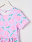 Mac & Ellie Strawberries Short Sleeve Knit Dress, Lilac product photo View 02 S