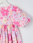 Mac & Ellie Floral Puff Sleeve Dress, Baby Pink product photo View 02 S
