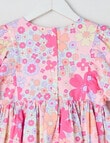 Mac & Ellie Floral Puff Sleeve Dress, Baby Pink product photo View 03 S