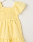 Mac & Ellie Flutter Sleeve Broderie Dress, Lemon product photo View 02 S