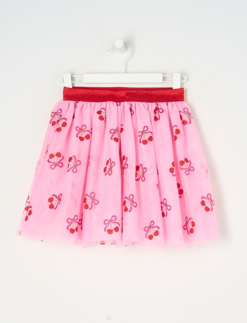 Mac & Ellie Cherries Tutu Skirt, Candy Pink product photo
