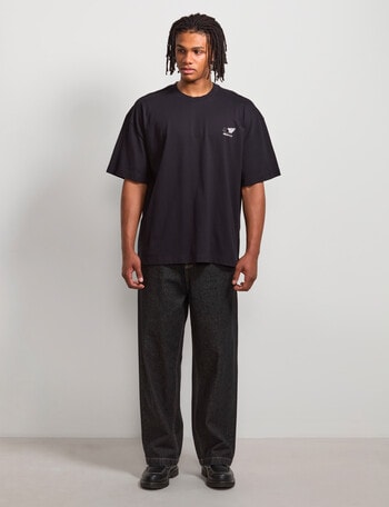 AIR SPACE Airplane Embroidered Tee, Black product photo