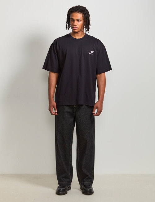 AIR SPACE Airplane Embroidered Tee, Black product photo