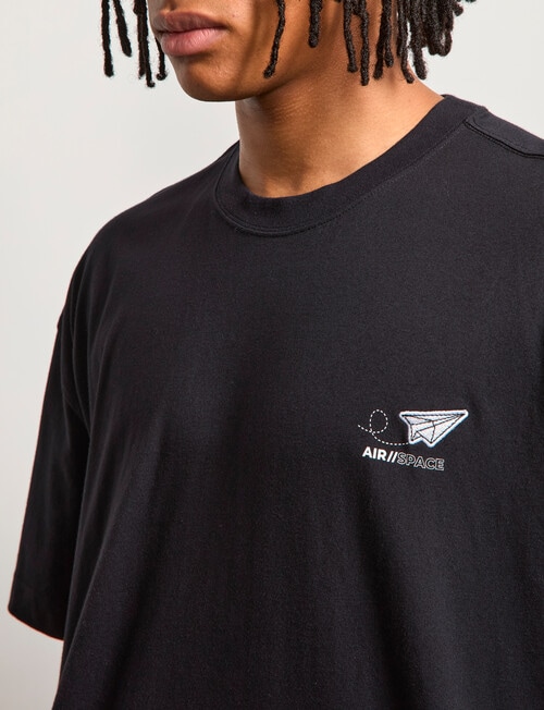 AIR SPACE Airplane Embroidered Tee, Black product photo View 04 L