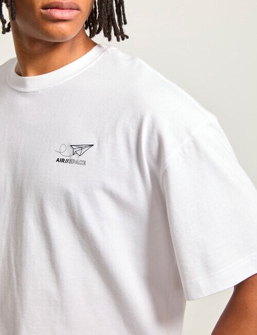 AIR SPACE Airplane Embroidered Tee, White product photo View 04 L