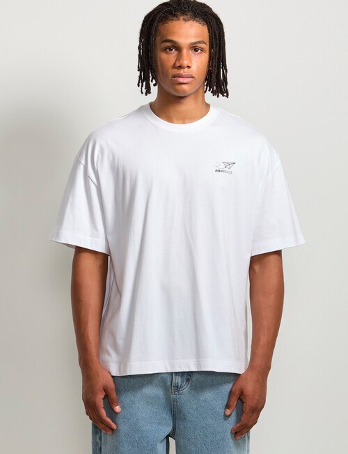 AIR SPACE Airplane Embroidered Tee, White product photo View 05 L