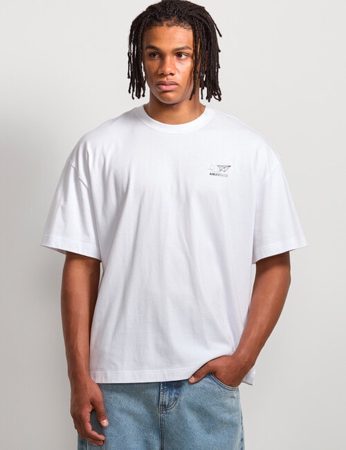 AIR SPACE Airplane Embroidered Tee, White product photo View 02 L