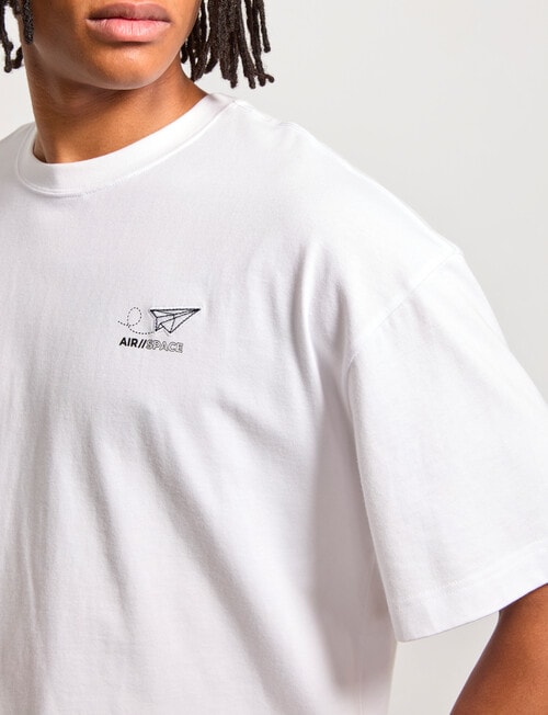 AIR SPACE Airplane Embroidered Tee, White product photo View 04 L