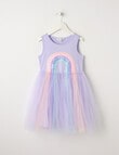 Mac & Ellie Rainbow Tulle Singlet Dress, Lilac product photo