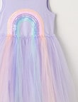 Mac & Ellie Rainbow Tulle Singlet Dress, Lilac product photo View 02 S
