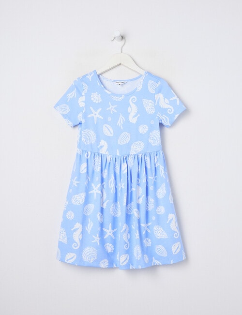 Mac & Ellie Shells Short Sleeve Knit Dress, Cornflower product photo