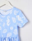 Mac & Ellie Shells Short Sleeve Knit Dress, Cornflower product photo View 02 S