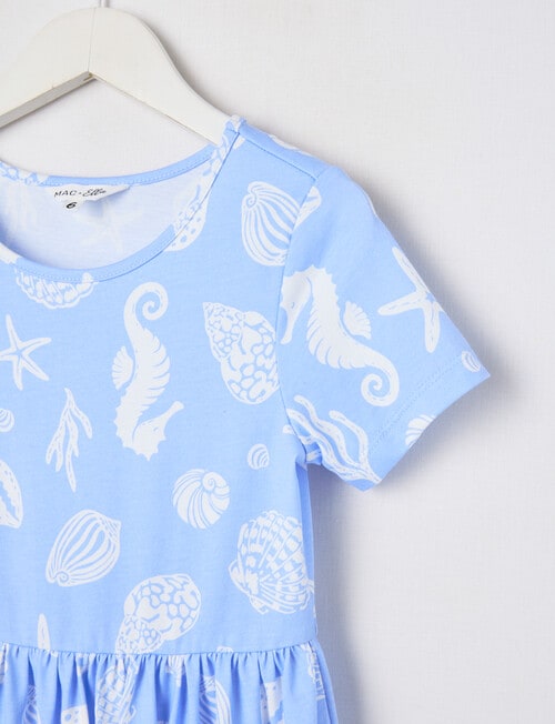 Mac & Ellie Shells Short Sleeve Knit Dress, Cornflower product photo View 02 L