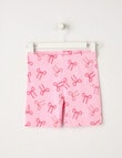 Mac & Ellie Bows Rib Bike Short, Candy Pink product photo