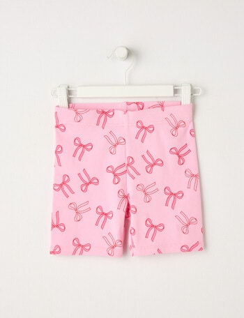 Mac & Ellie Bows Rib Bike Short, Candy Pink product photo