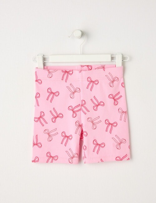 Mac & Ellie Bows Rib Bike Short, Candy Pink product photo