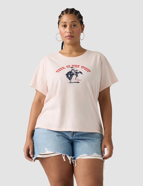 Levis PL Plus Bucking Bronco Tour Of The West Perfect Tee , Crystal Pink product photo