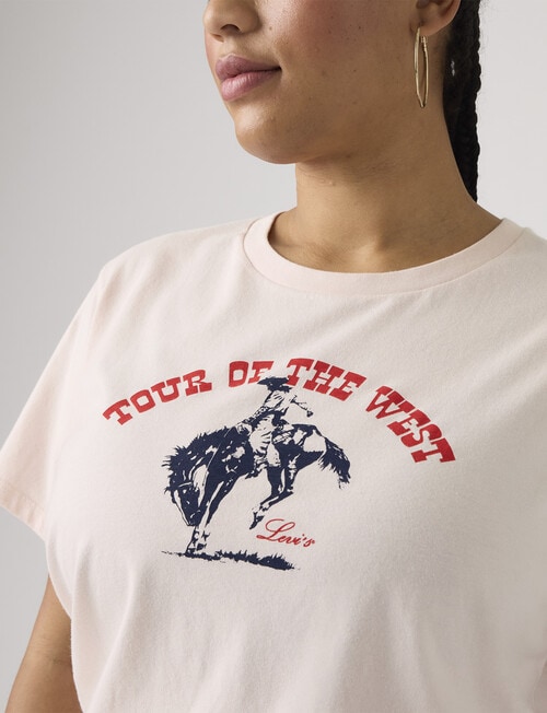 Levis PL Plus Bucking Bronco Tour Of The West Perfect Tee , Crystal Pink product photo View 03 L
