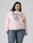 Levis PL Plus Crew Boot Poster GR Everyday Crew Sweatshirt, Crystal Pink product photo