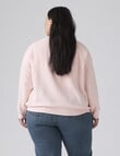Levis PL Plus Crew Boot Poster GR Everyday Crew Sweatshirt, Crystal Pink product photo View 02 S