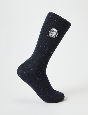 Licensed Star Wars Stormtrooper Flecked Crew Sock, Navy product photo