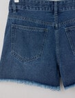 Switch Ava Cut Off Denim Shorts, Malibu Blue product photo View 02 S