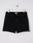 Switch Ava Cut Off Denim Shorts, Washed Black product photo