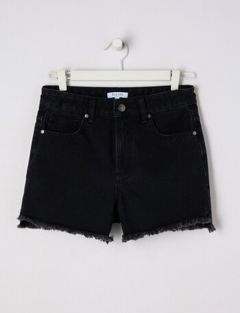 Switch Ava Cut Off Denim Shorts, Washed Black product photo