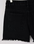 Switch Ava Cut Off Denim Shorts, Washed Black product photo View 02 S