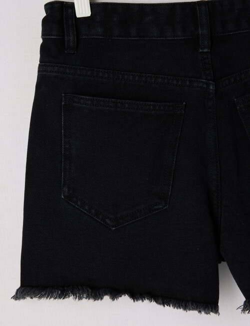 Switch Ava Cut Off Denim Shorts, Washed Black product photo View 02 L