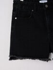 Switch Ava Cut Off Denim Shorts, Washed Black product photo View 03 S