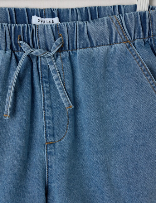 Switch Bella Pull On Denim Short, Mid Blue product photo View 03 L