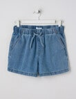 Switch Bella Pull On Denim Short, Mid Blue product photo View 04 S