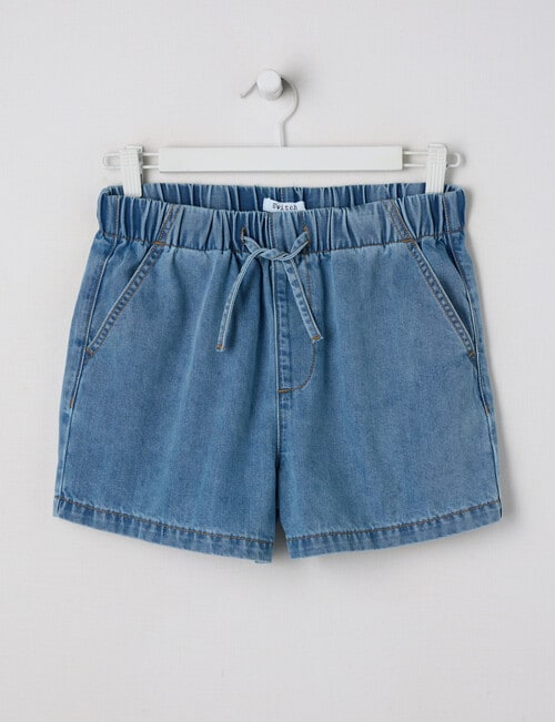 Switch Bella Pull On Denim Short, Mid Blue product photo View 04 L