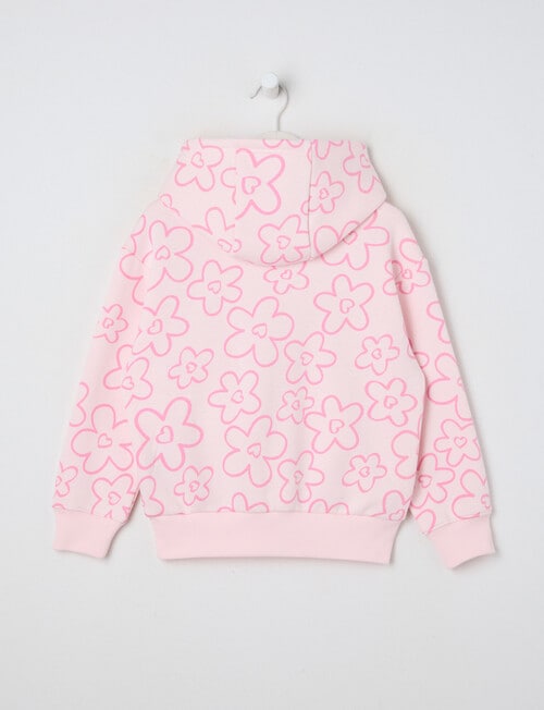 Mac & Ellie Daisies Boxy Pull On Hoodie, Light Pink product photo View 02 L