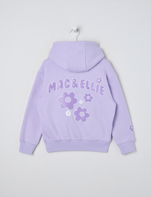 Mac & Ellie Bubble Boxy Pull On Hoodie, Lilac product photo View 02 L
