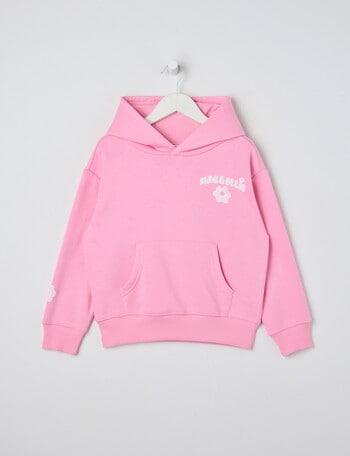 Mac & Ellie Bubble Boxy Pull On Hoodie, Candy Pink product photo