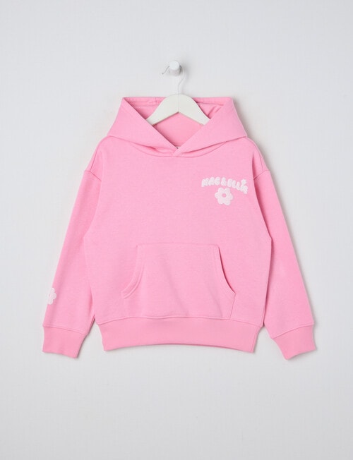 Mac & Ellie Bubble Boxy Pull On Hoodie, Candy Pink product photo