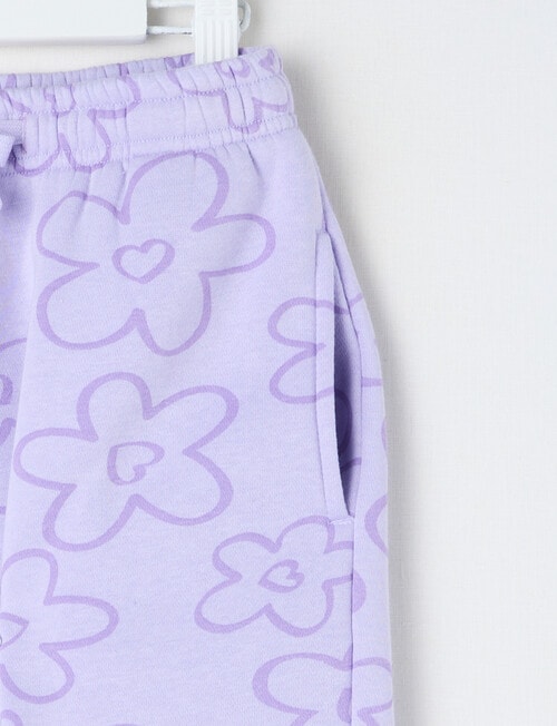 Mac & Ellie Daisies Cuff Trackpant, Lilac product photo View 03 L