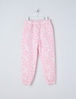 Mac & Ellie Daisies Cuff Trackpant, Light Pink product photo