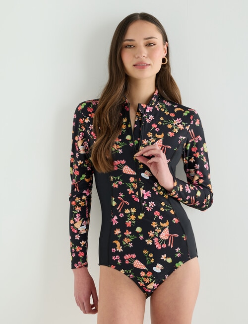 Zest Swimwear Surf Suit, Tea Party product photo View 06 L