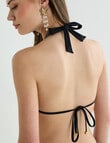 Zest Swimwear Contrast Stitch String Bikini Top, Black product photo View 05 S