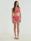 Zest Swimwear High Waisted Bikini Brief, Botanic Pink Print product photo View 03 S