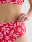 Zest Swimwear High Waisted Bikini Brief, Botanic Pink Print product photo View 04 S